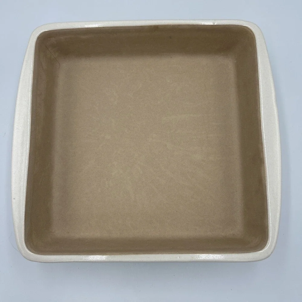 THE PAMPERED CHEF Family Heritage Stoneware New Traditions Square Baker 9x9 EUC